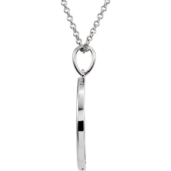 Sterling Silver 25.65x4.7 mm Crescent Moon 16" Necklace - Image 2