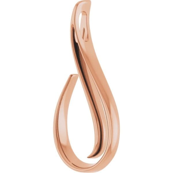 14K Rose Freeform Pendant - Image 2