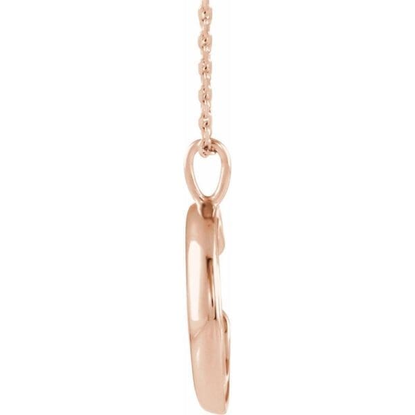 14K Rose Crescent Moon 16-18" Necklace - Image 2