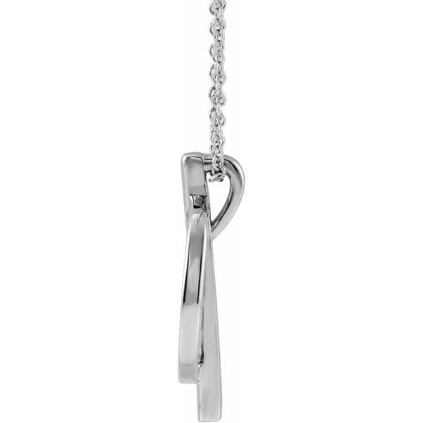Sterling Silver Negative Space Circle 16-18" Necklace - Image 3