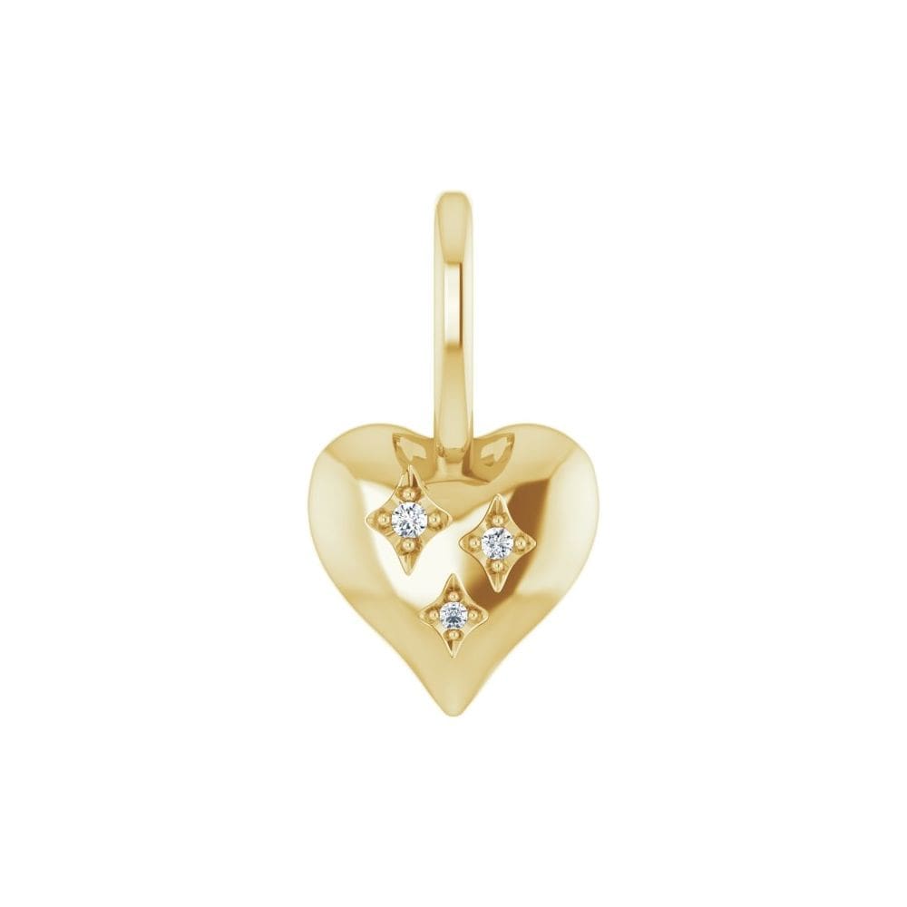 14K Yellow .01 CTW Natural Diamond Heart Charm/Pendant