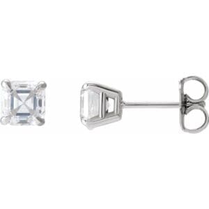 14K White 1/2 CTW Natural Diamond Earrings