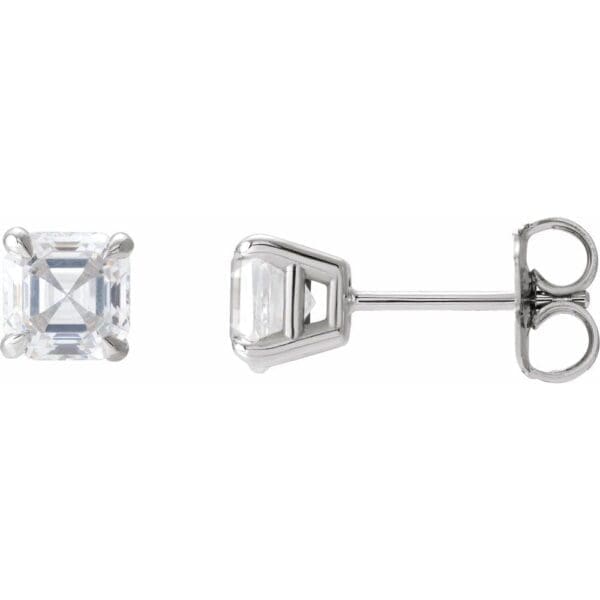 14K White 1/2 CTW Natural Diamond Earrings