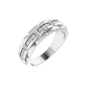 14K White 1/4 CTW  Natural Diamond Ring