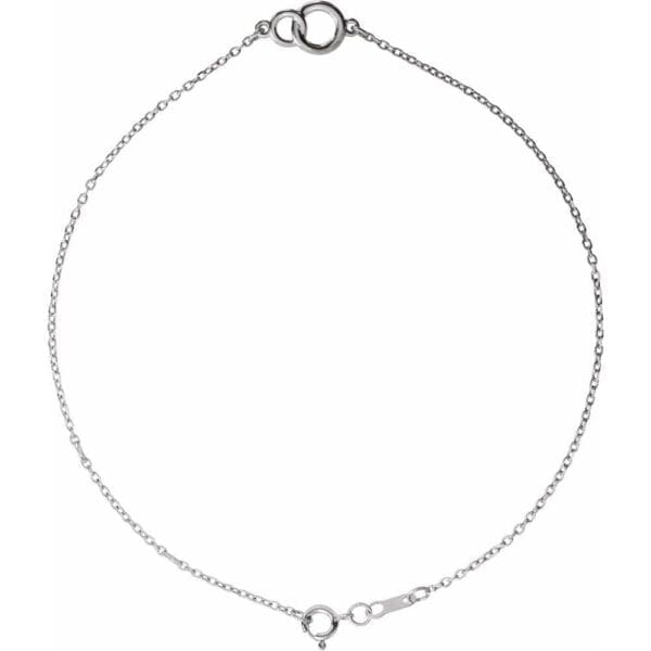 Platinum Interlocking Circle Bracelet