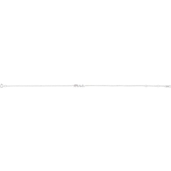 Platinum Script Mrs 6 1/2-7 1/2" Bracelet - Image 2