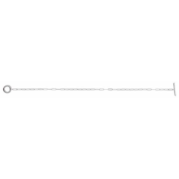 14K White 1/10 CTW Natural Diamond Toggle 7" Bracelet - Image 4