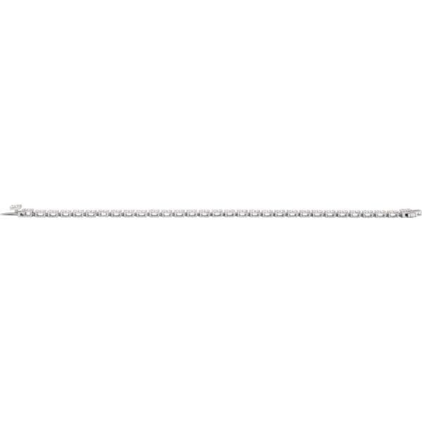 14K White 5 1/3 CTW Lab-Grown Diamond Line 7 1/4" Bracelet - Image 2