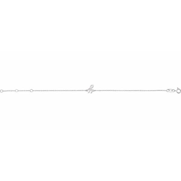 Platinum Initial Y 6 1/2-7 1/2" Bracelet - Image 2