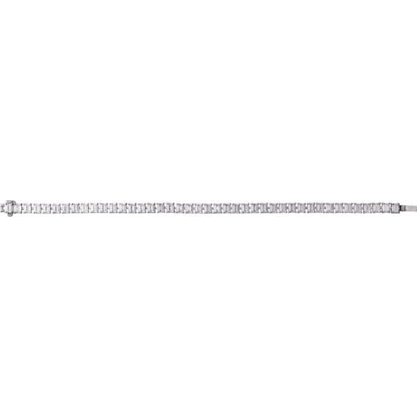 14K White 10 1/2 CTW Lab-Grown Diamond Line 7" Bracelet - Image 5