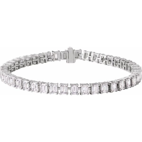 14K White 10 1/2 CTW Lab-Grown Diamond Line 7" Bracelet