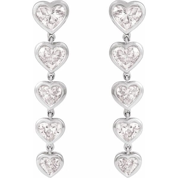 14K White 2 3/4 CTW Lab-Grown Diamond Earrings - Image 2